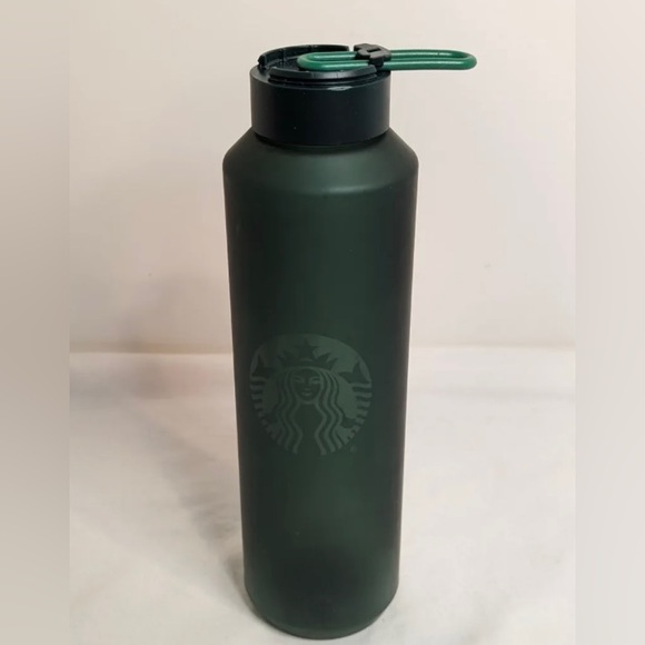 Starbucks Matte Green Water Bottle Tumbler Plastic Cup Venti 24oz NWT 2022 To Go - Picture 10 of 14